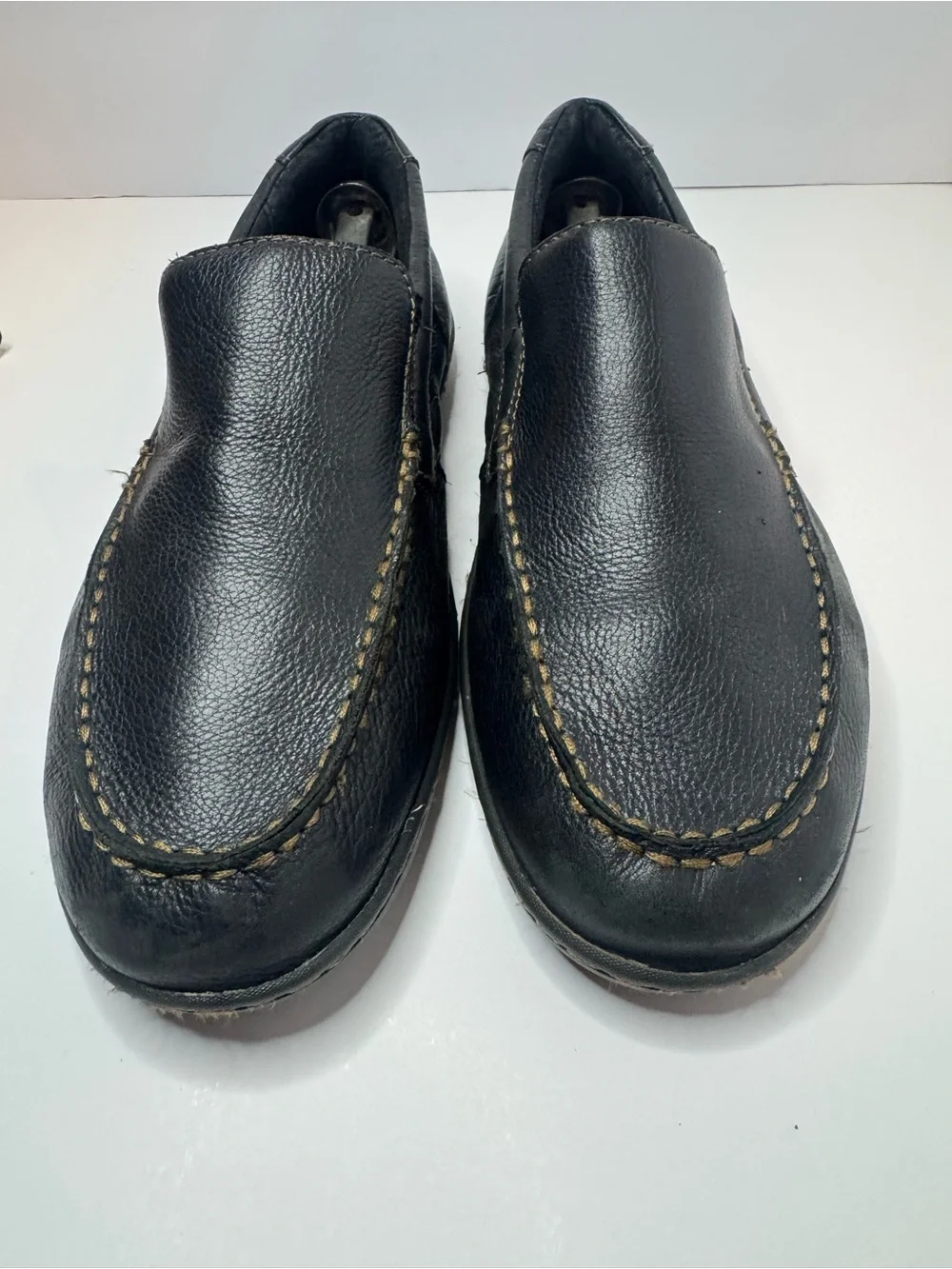 Born Black Leather Driving Loafers Mens Size 10.5M